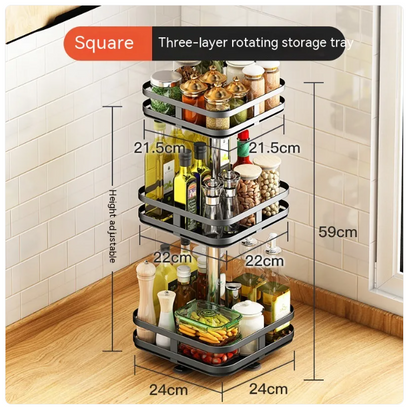 Multifunctional Multilevel Kitchen Spice Rack