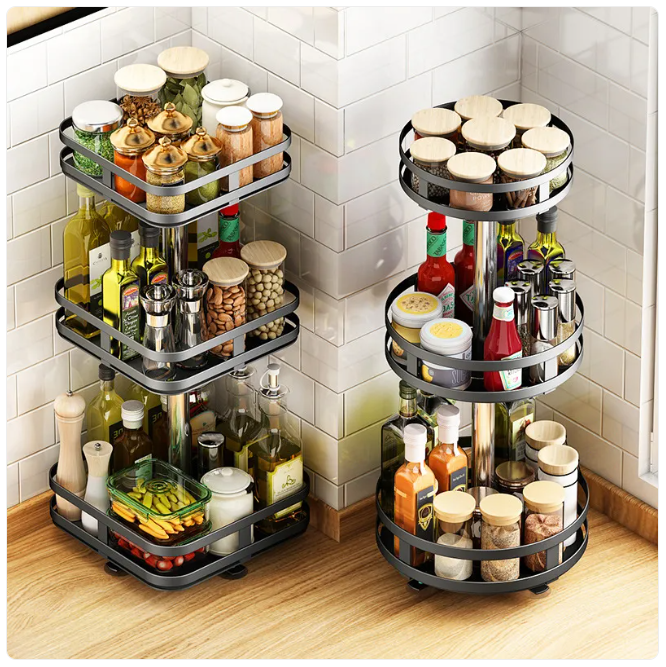 Multifunctional Multilevel Kitchen Spice Rack